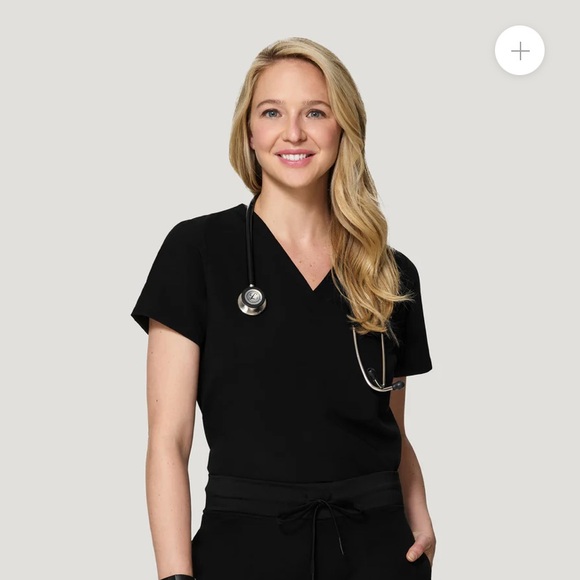 Mandala Scrub Top, Black- XS - Picture 1 of 1